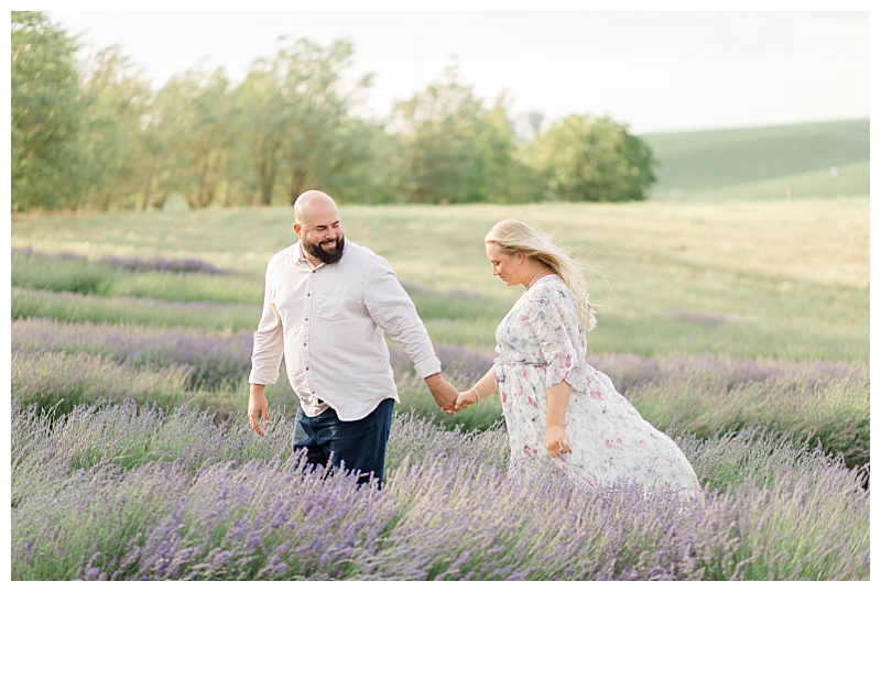 Lavender fields engagement