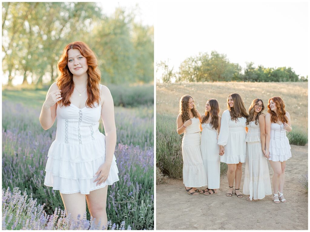 Girls laughing in Lavender Fields